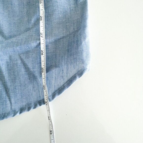 MWG Apparel Western Shirt Men's L Pearl Snap-Up Blue Long-Sleeved Size Small - Picture 5 of 9